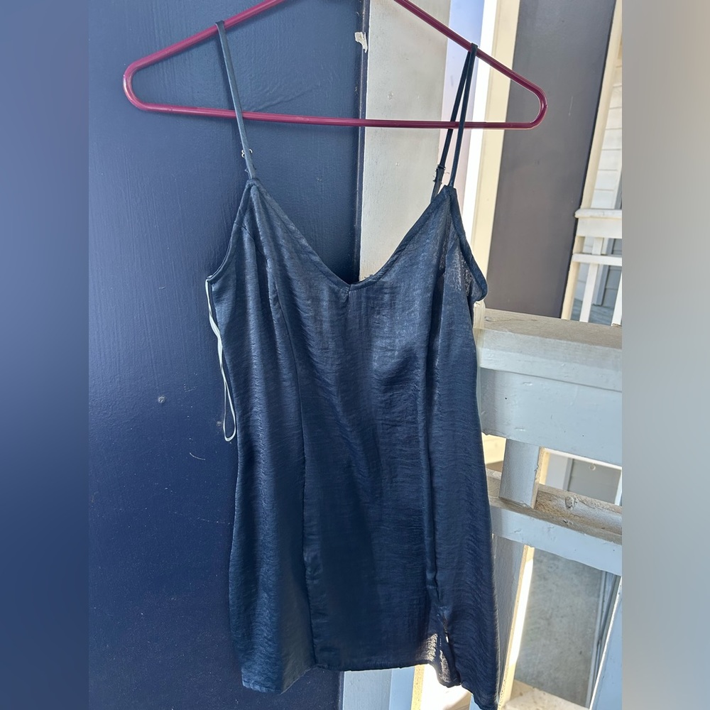 Blue Silk Sheerish Dress